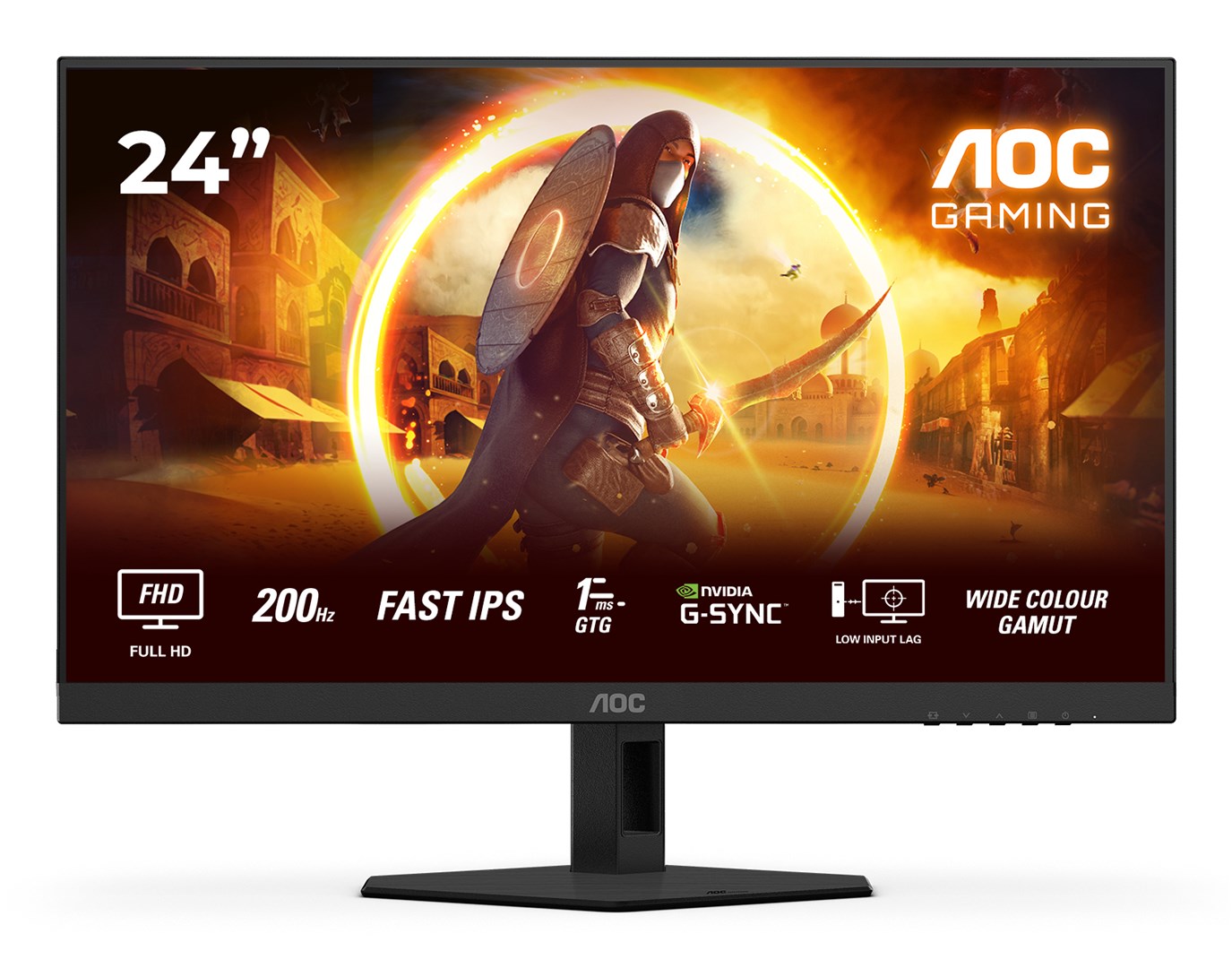 AOC G4 24G4HRE computer monitor 60.5 cm (23.8") 1920 x 1080 pixels Full HD LED Black, Red – AOC