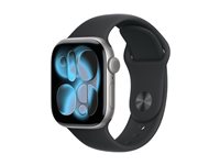Apple Watch Series 11 42mm Grå (Svart Gummiband M/L) – Apple