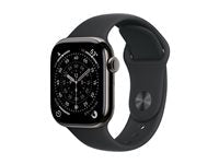Apple Watch Series 11 42mm 5G Leisteen Titanium (Svart Gummiband M/L) – Apple