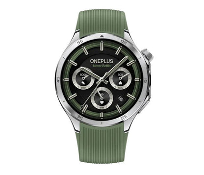 OnePlus Watch 3 Silver (Green Rubber Strap)