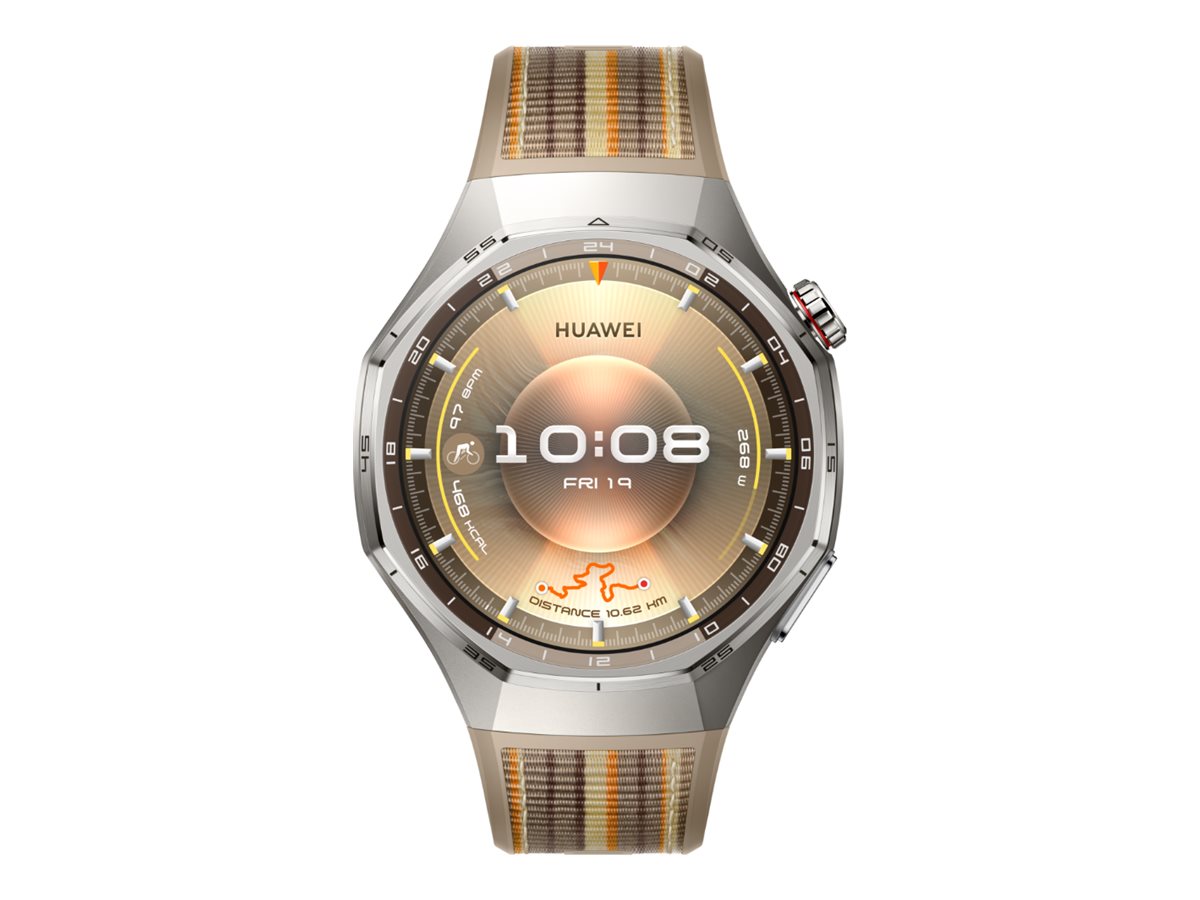Huawei WATCH GT6 PRO 3,73 cm (1.47") AMOLED 46 mm Digital 466 x 466 pixlar Pekskärm Svart, Titan GPS