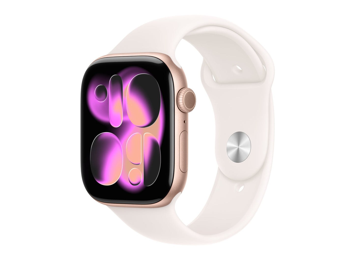 Apple Watch Series 11 46mm Gold (Light Pink Rubber Strap M/L)