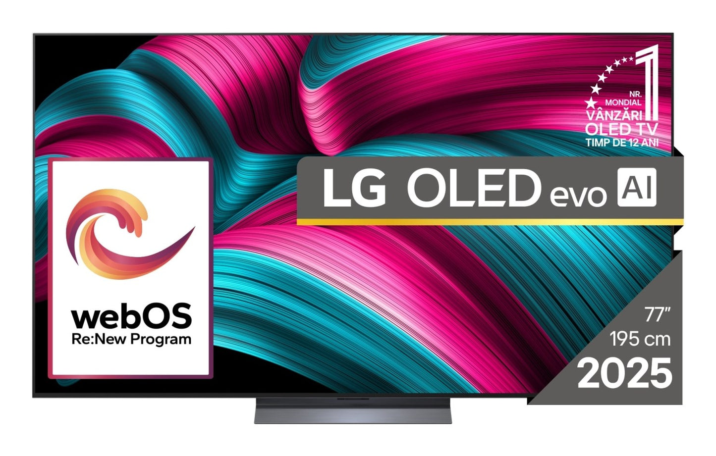 LG OLED evo AI OLED77C51LA TV 195.6 cm (77") 4K Ultra HD Smart TV Wi-Fi Black