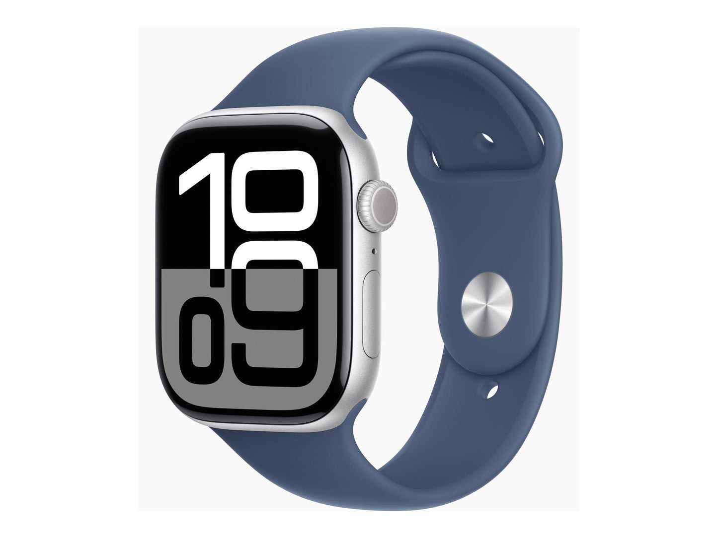 Apple Watch Series 10 4G 46mm Silver (Blå Gummiband S/M) – Apple