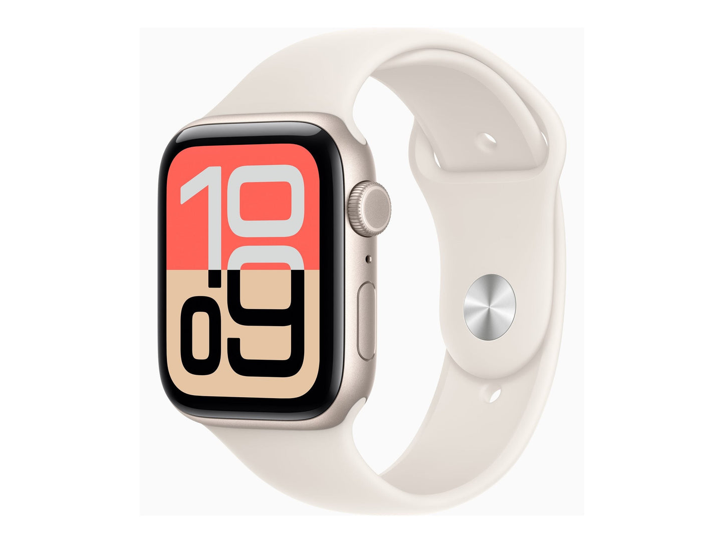 Apple Watch SE 3 44mm 5G Guld (Beige Gummiband S/M) – Apple