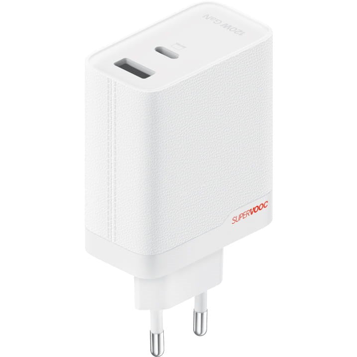 OnePlus SuperVOOC USB-C + USB-A Snabbladdare 120W Vit – OnePlus