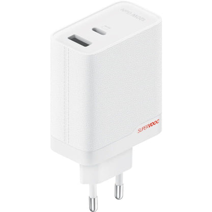 OnePlus SuperVOOC USB-C + USB-A Snabbladdare 120W Vit – OnePlus
