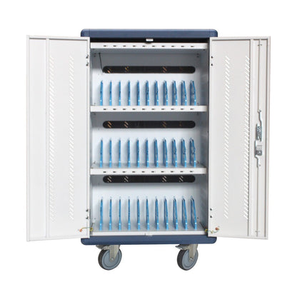 Techly I-CABINET-30DUTY portable device management cart/cabinet White, Blue – TECHly