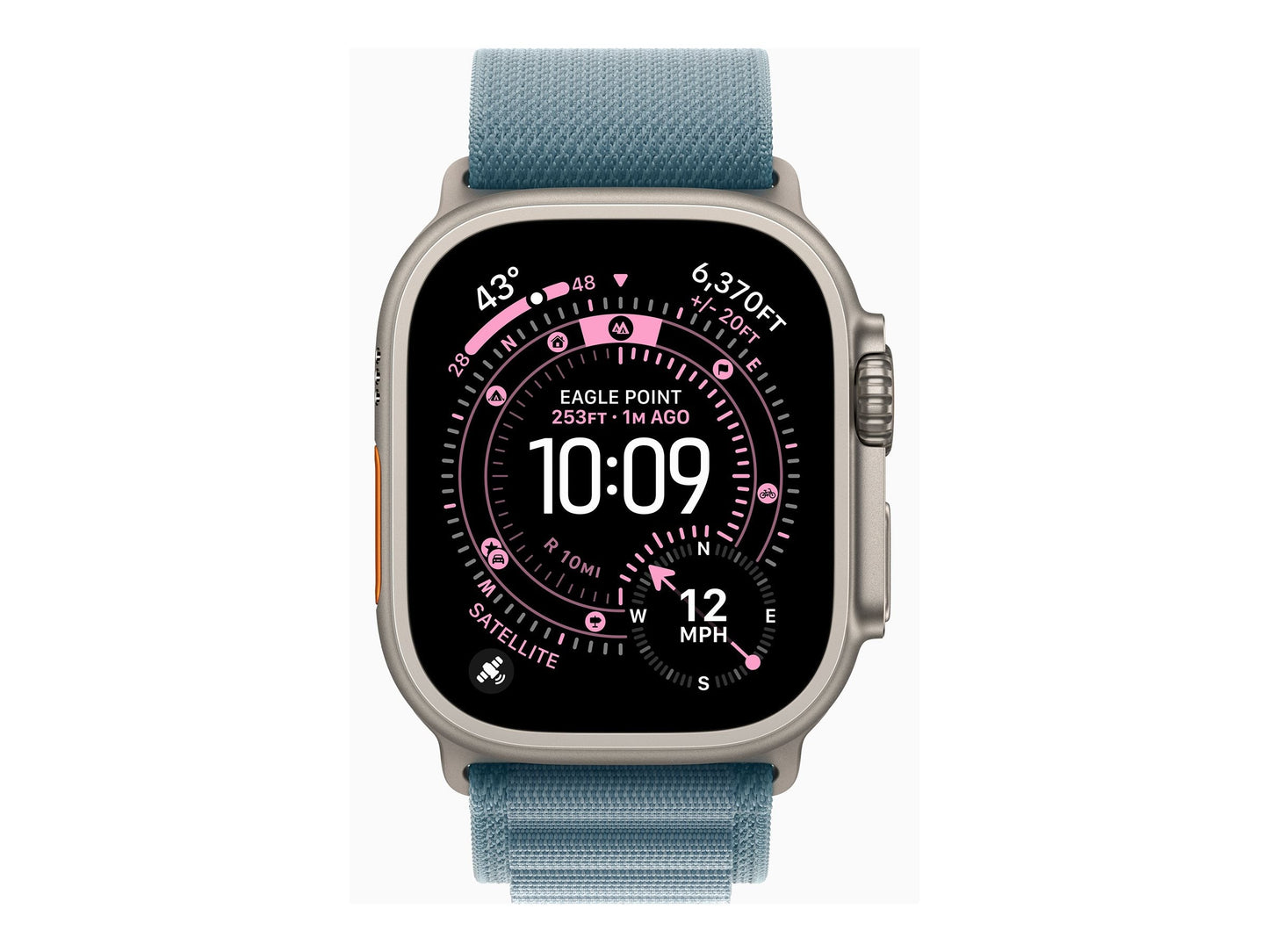 Apple Watch Ultra 3 49mm Titanium (Blå Nylonband M) – Apple