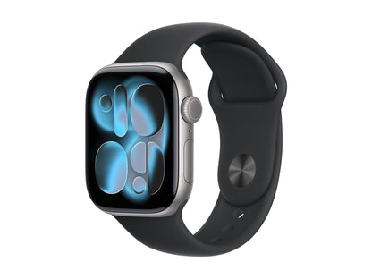 Apple Watch Series 11 42mm 5G Grå (Svart Gummiband M/L) – Apple
