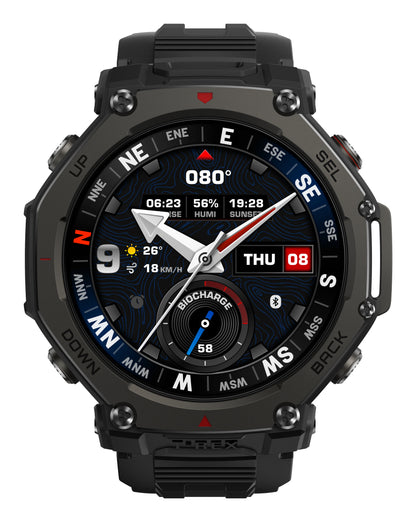 Amazfit T-Rex 3 Pro 48mm Svart (Svart Silikonband) – Amazfit
