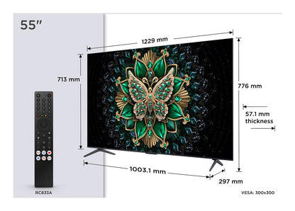 TCL C6K 55C6K TV 139.7 cm (55") 4K Ultra HD Smart TV Wi-Fi Metallic