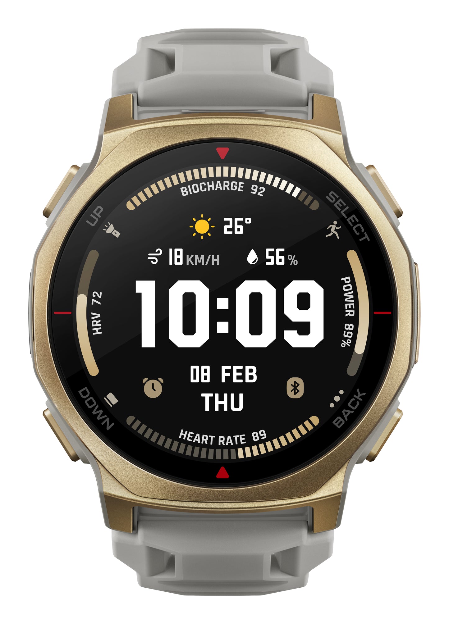 Amazfit T-Rex 3 Pro 44mm Guld (Grått Silikonband) – Amazfit