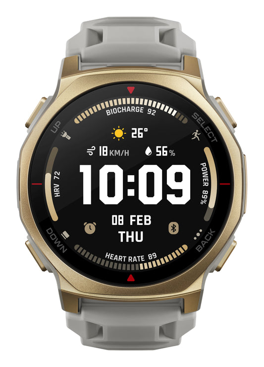 Amazfit T-Rex 3 Pro 44mm Guld (Grått Silikonband) – Amazfit