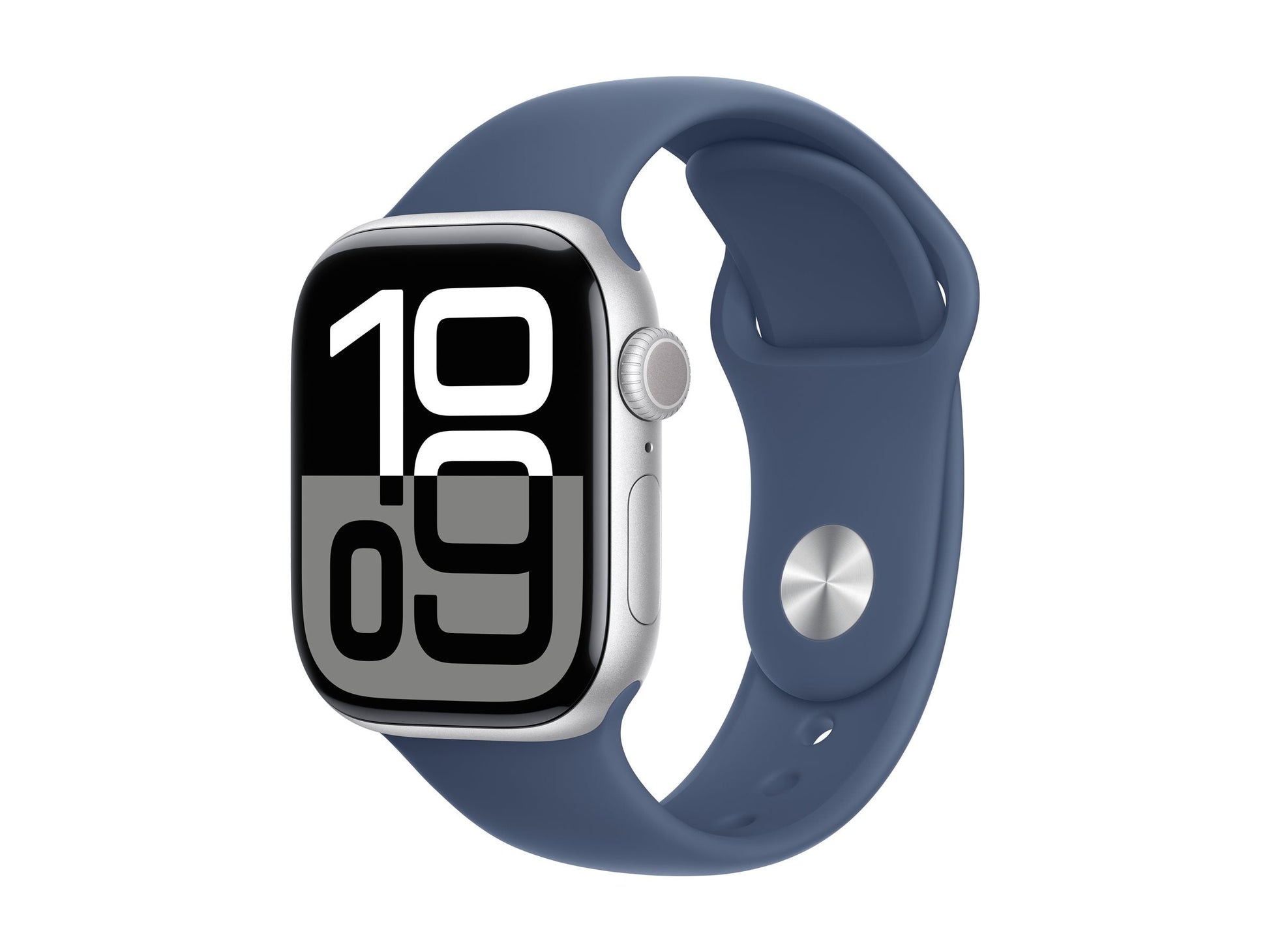 Apple Watch Series 10 4G 42mm Silver (Blå Gummiband S/M) – Apple