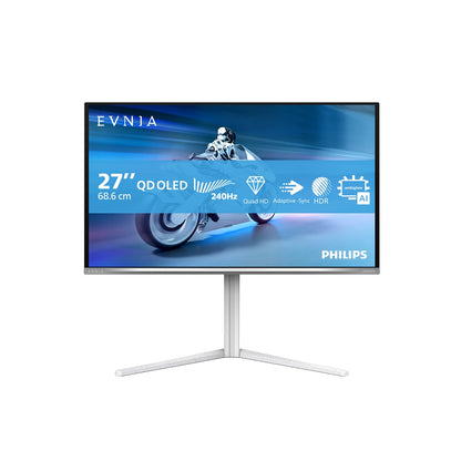 Philips Evnia 6000 27M2N6501L/00 computer monitor 67.3 cm (26.5") 2560 x 1440 pixels Quad HD QD-OLED White – Philips