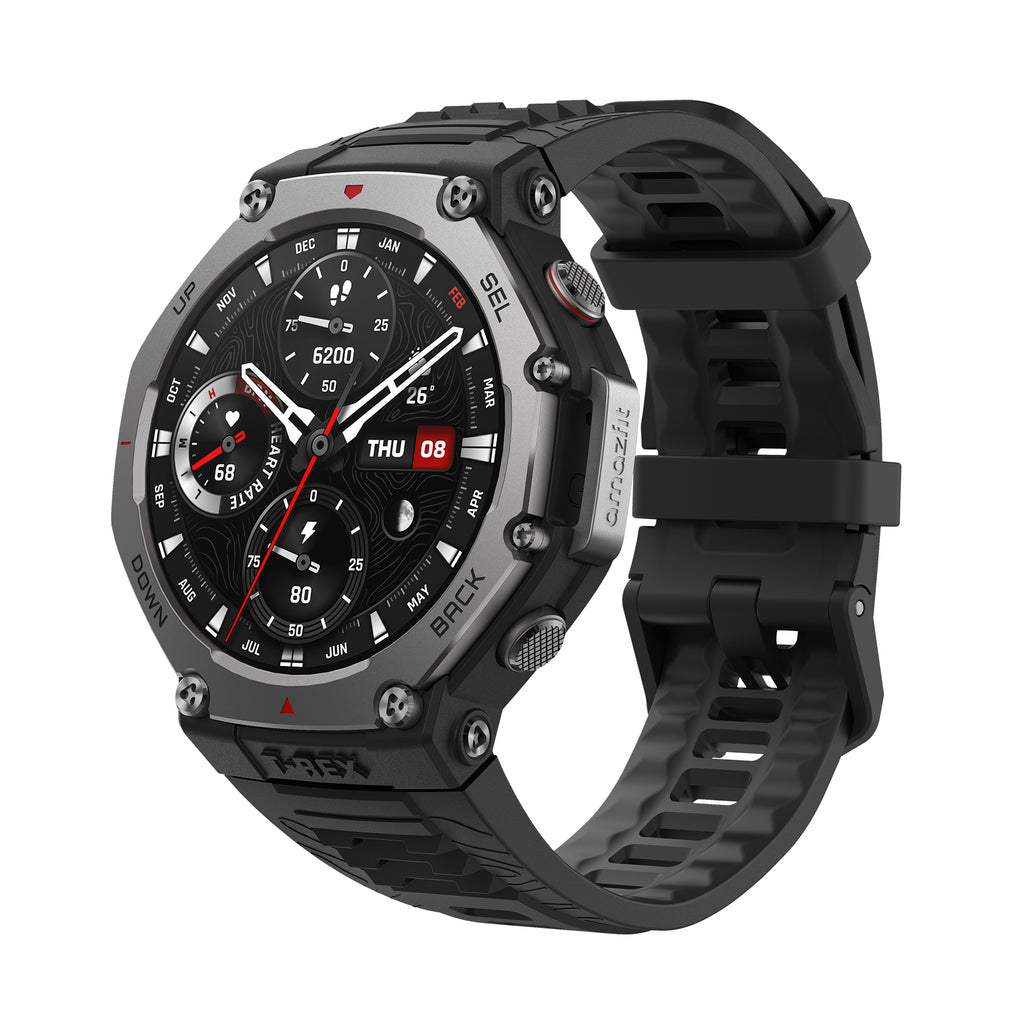 Amazfit T-Rex 3 Grå (Svart Silikonband) – Amazfit