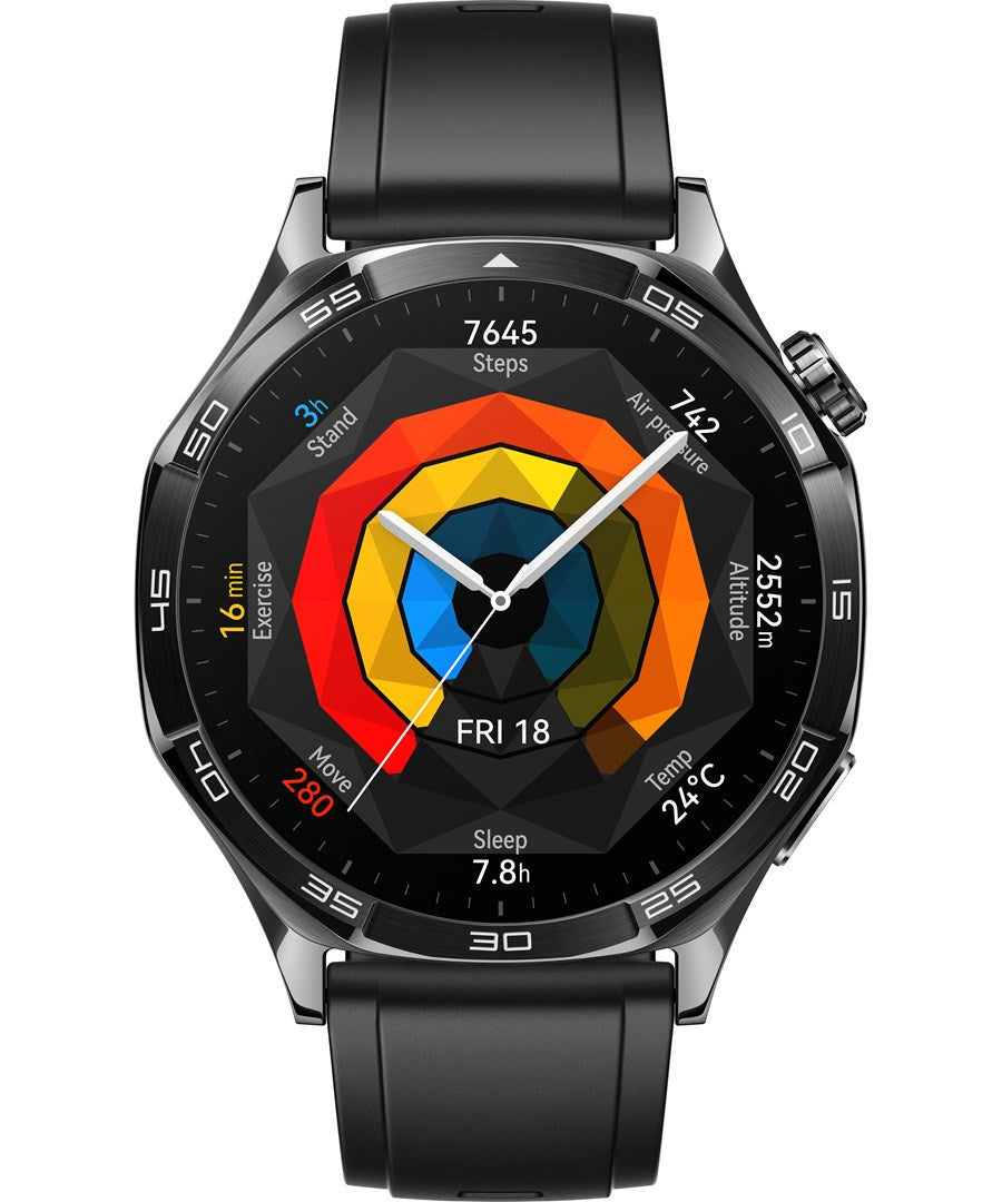 Huawei Watch GT 5 46mm Svart (Svart Gummiband) – Huawei