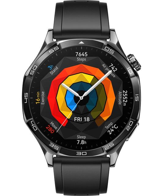 Huawei Watch GT 5 46mm Svart (Svart Gummiband) – Huawei