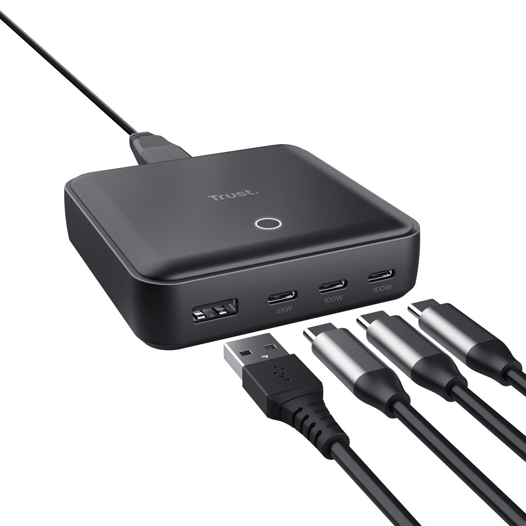 Trust Maxo USB 3-USB-C Snabbladdare 100W Svart – Trust
