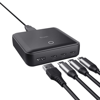 Trust Maxo USB 3-USB-C Snabbladdare 100W Svart – Trust