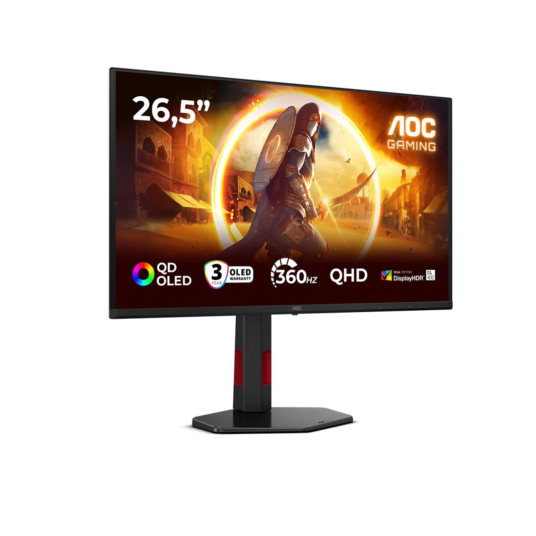 AOC G4 Q27G4SDR computer monitor 67.3 cm (26.5") 2560 x 1440 pixels Quad HD QD-OLED Black, Red – AOC