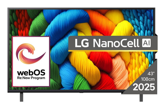LG NanoCell 43NANO80A3B TV 109.2 cm (43") 4K Ultra HD Smart TV Wi-Fi Black – LG
