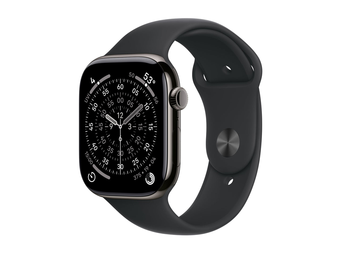 Apple Watch Series 11 46mm 5G Skiffer Titanium (Svart Gummiband M/L) – Apple