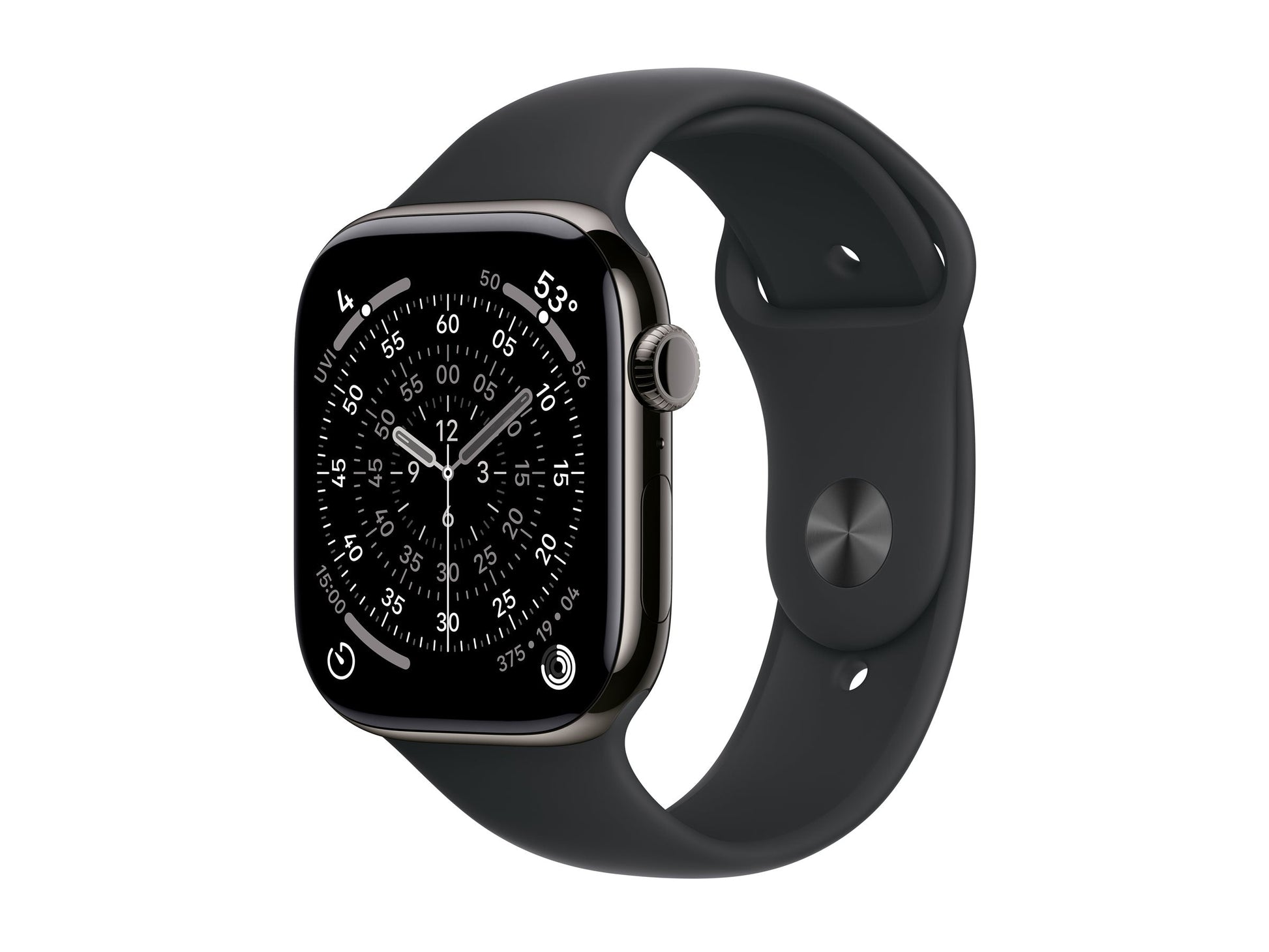 Apple Watch Series 11 46mm 5G Skiffer Titanium (Svart Gummiband M/L) – Apple