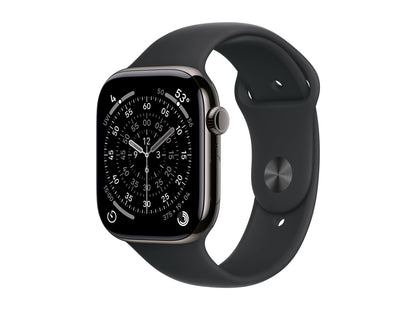 Apple Watch Series 11 46mm 5G Skiffer Titanium (Svart Gummiband M/L) – Apple