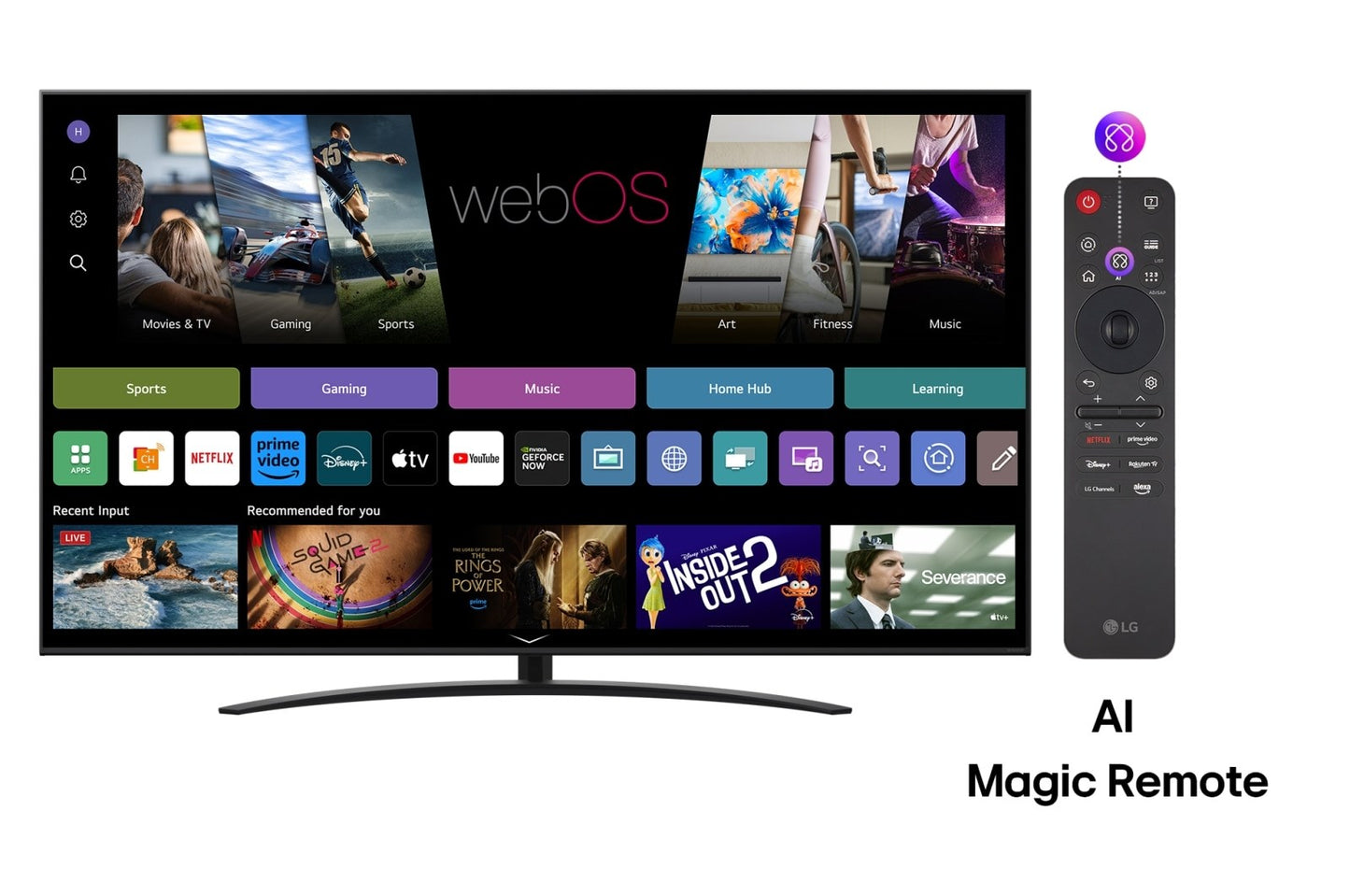 LG NanoCell AI 65NANO81A3A TV 165.1 cm (65") 4K Ultra HD Smart TV Wi-Fi Black – LG
