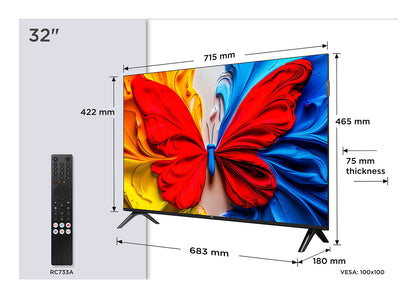 TCL S59K 32S59K TV 81.3 cm (32") Full HD Smart TV Wi-Fi Metallic