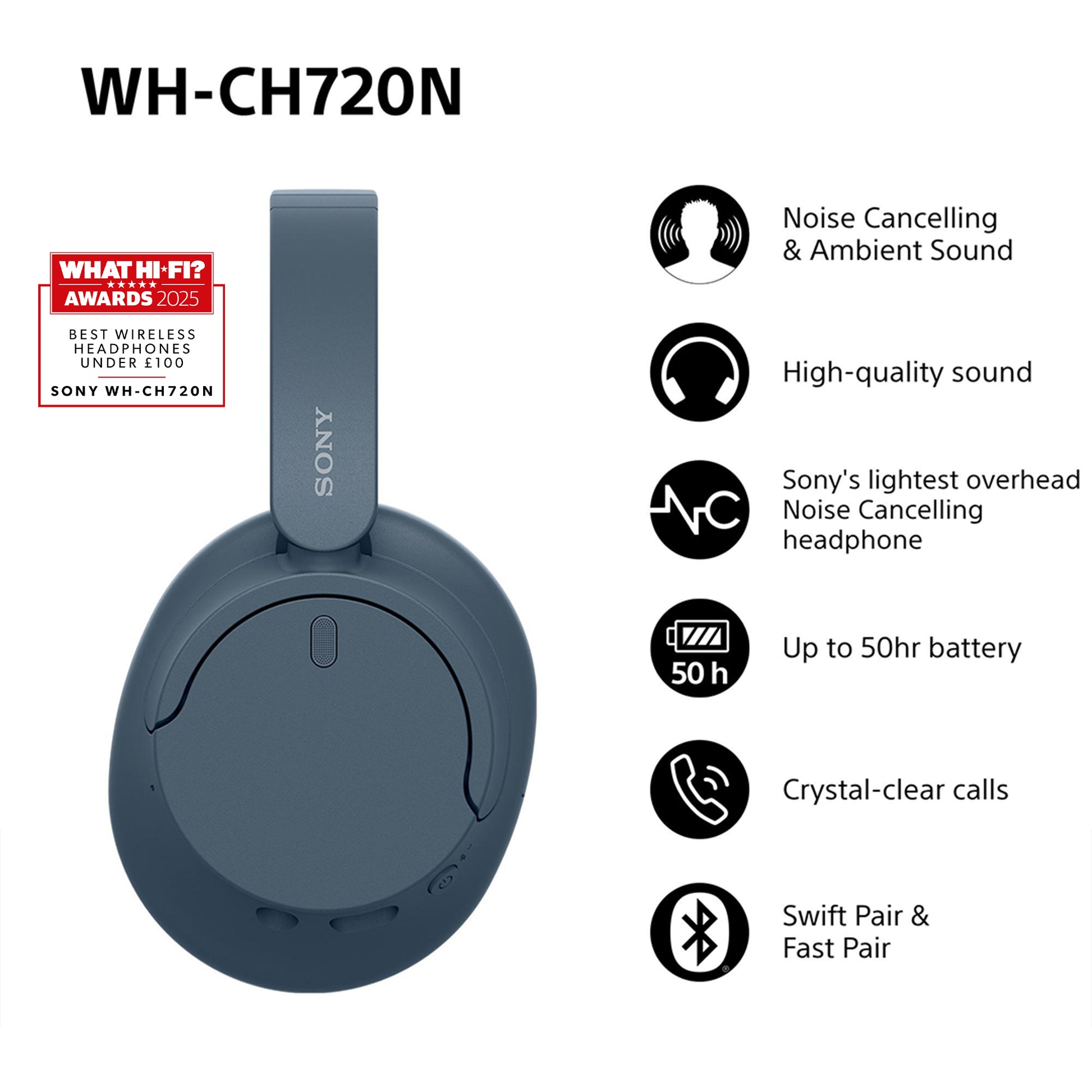 Sony WH-CH720N Blå – Sony