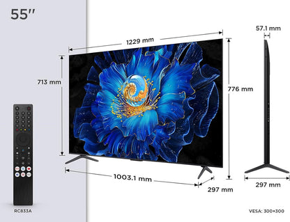 TCL C61KS 55C61KS TV 139.7 cm (55") 4K Ultra HD Smart TV Wi-Fi Black