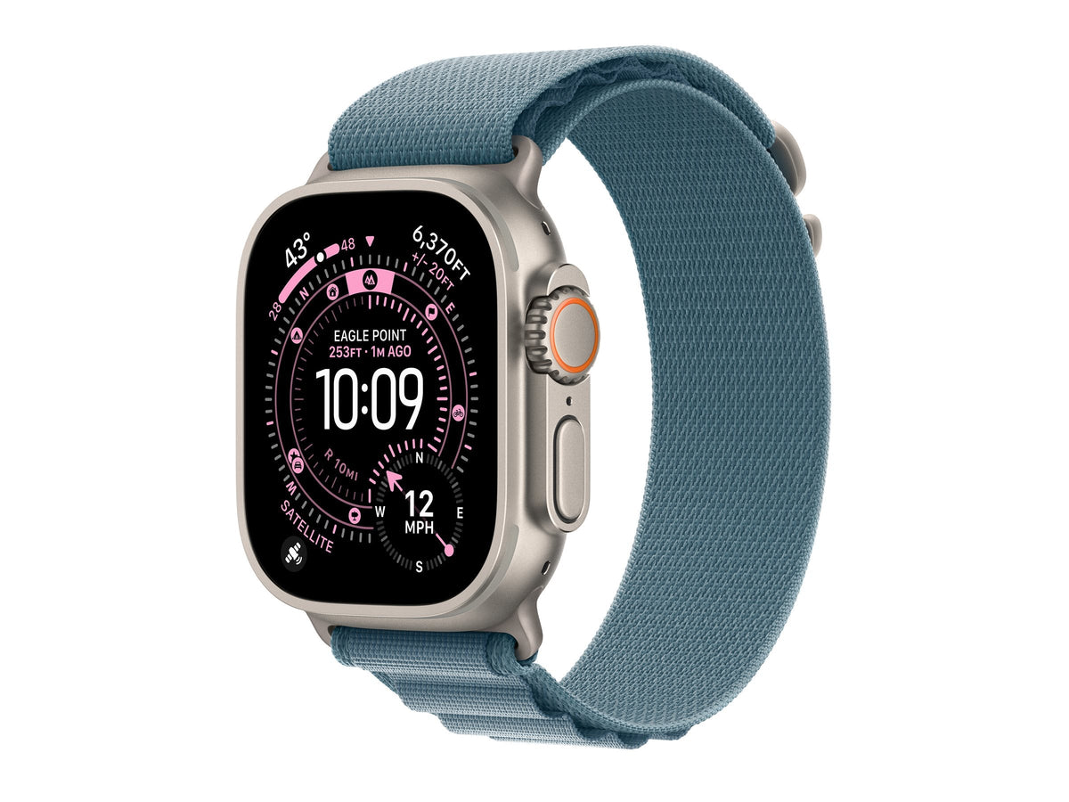 Apple Watch Ultra 3 49mm Titanium (Blå Nylonband L) – Apple