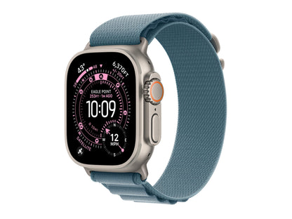 Apple Watch Ultra 3 49mm Titanium (Blå Nylonband L) – Apple
