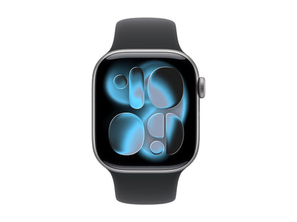 Apple Watch Series 11 42mm Grå (Svart Gummiband M/L) – Apple
