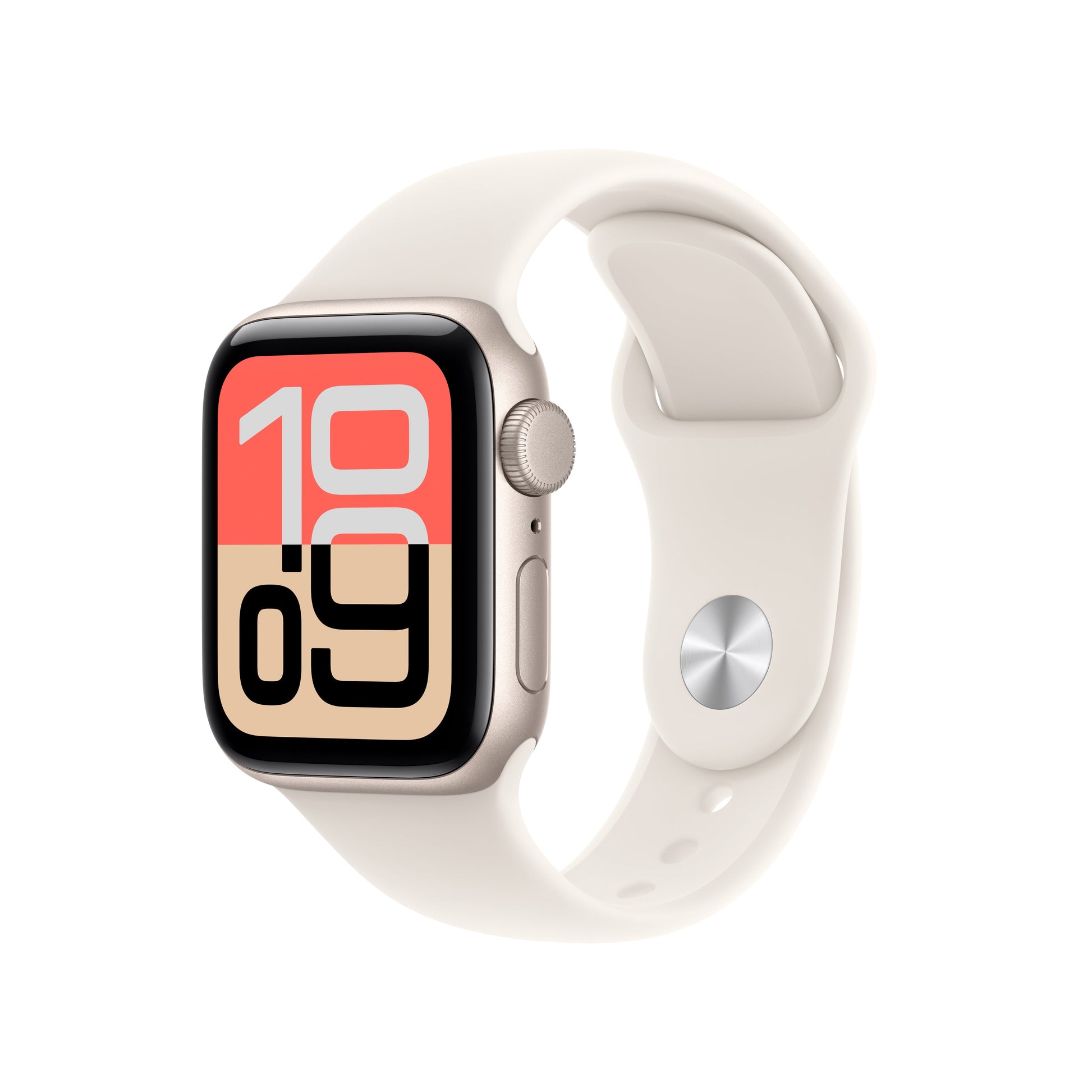 Apple Watch SE 3 40mm Guld (Beige Gummiband S/M) – Apple