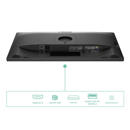 AOC Q27P3CW platta pc-skärmar 68,6 cm (27") 2560 x 1440 pixlar Quad HD LED Svart