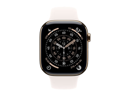 Apple Watch Series 11 46mm 5G Guld Titanium (Ljusrosa Gummiband S/M) – Apple