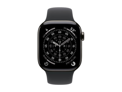 Apple Watch Series 11 42mm 5G Leisteen Titanium (Svart Gummiband M/L) – Apple