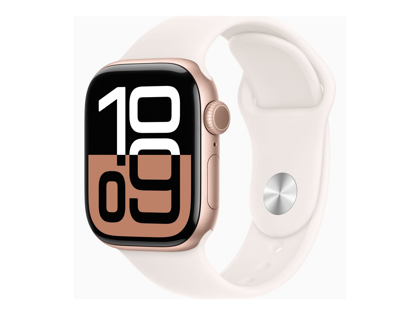Apple Watch Series 10 4G 42mm Guld (Rosé Gummiband S/M) – Apple