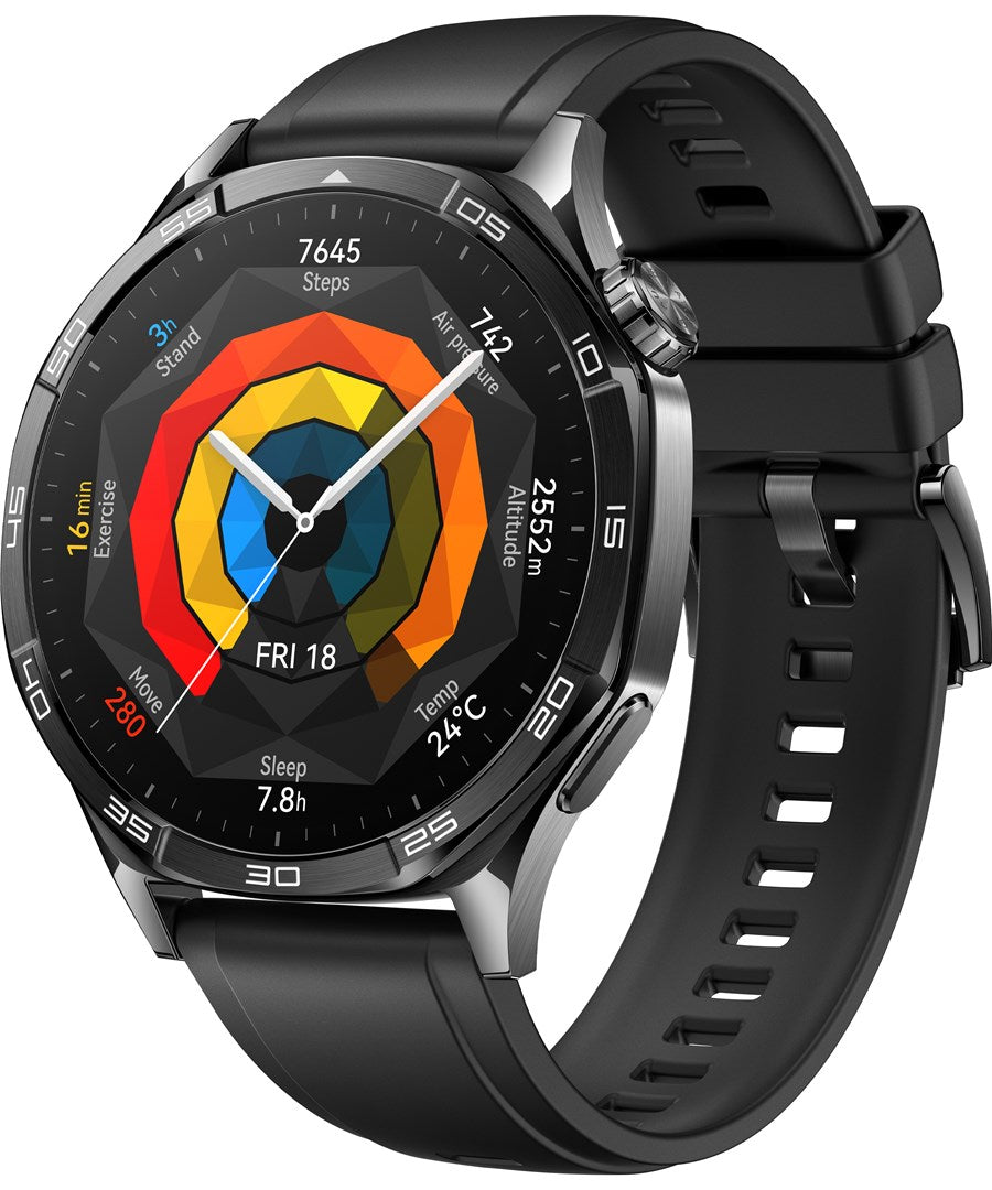 Huawei Watch GT 5 46mm Svart (Svart Gummiband) – Huawei
