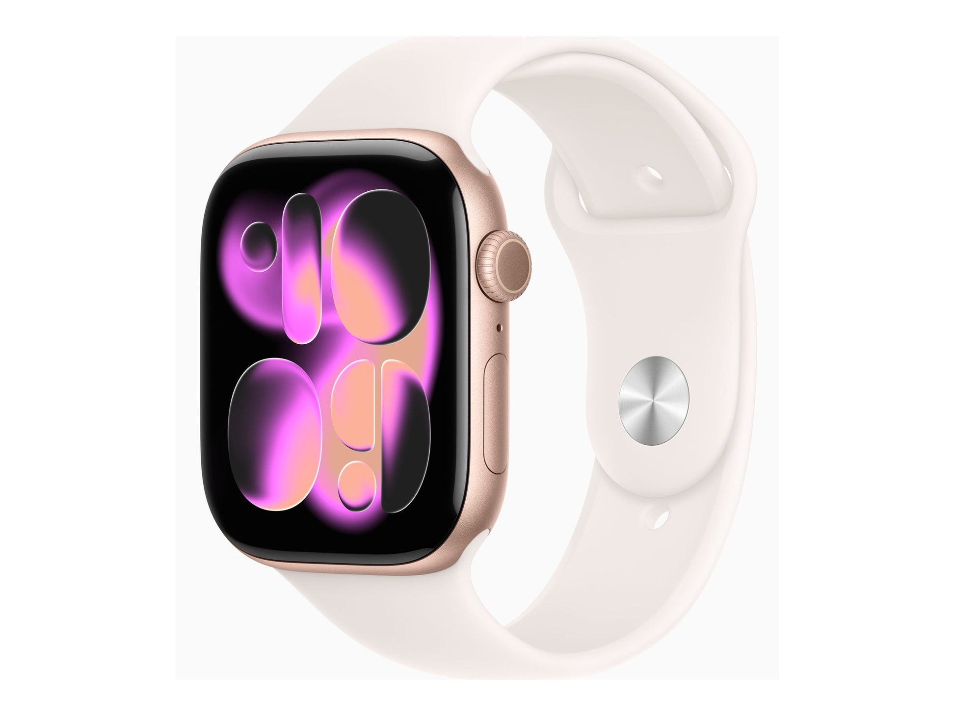 Apple Watch Series 11 46mm 5G Guld (Ljusrosa Gummiband S/M) – Apple