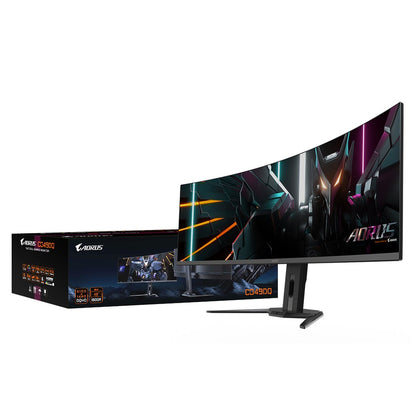 GIGABYTE CO49DQ OLED Curved Gaming Monitor - 5120x1440(DQHD), 1800R, 144Hz, 0.03ms, KVM, FreeSync Premium Pro, HDMI 2.1 – Gigabyte