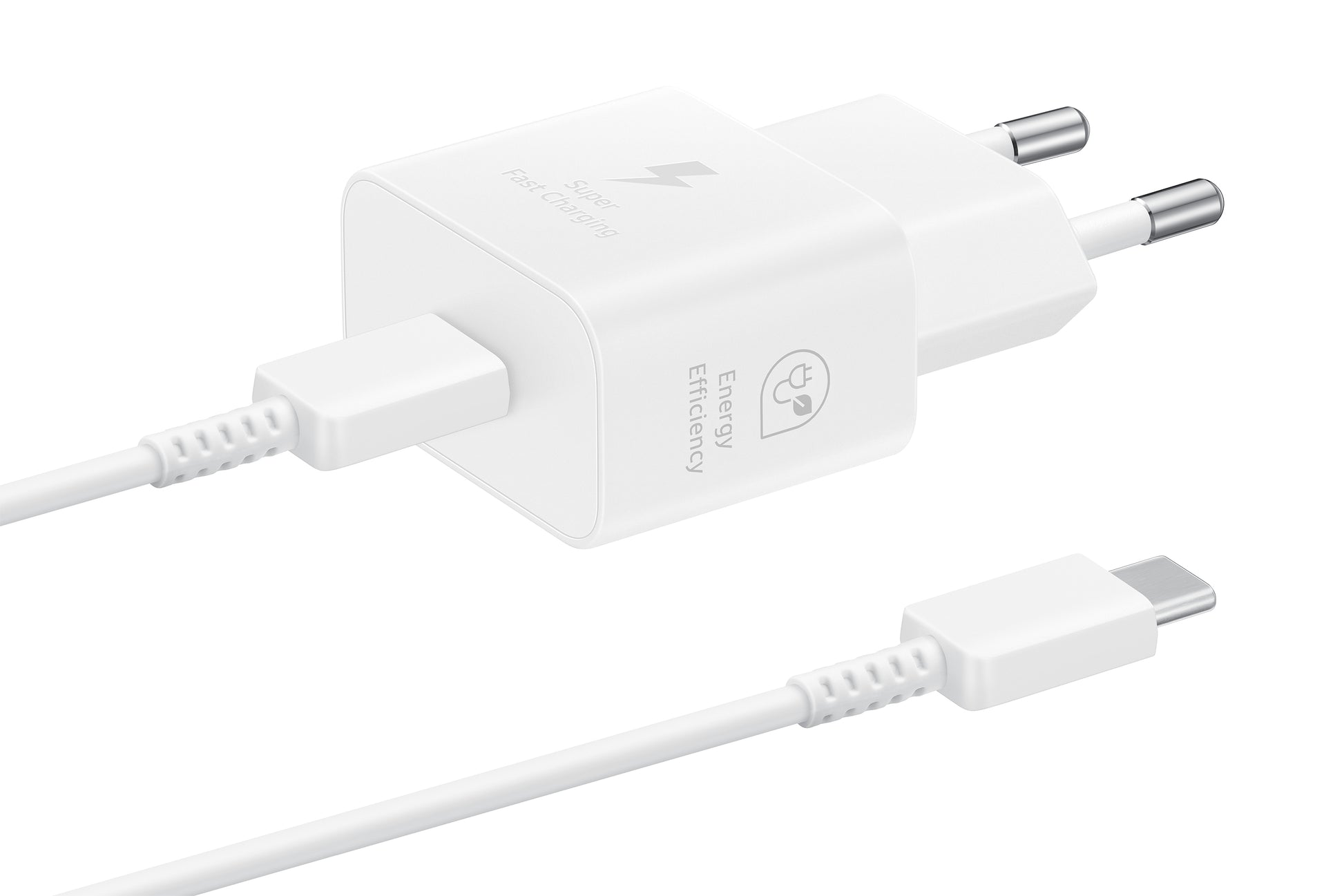 Samsung USB-C Snabbladdare 25W T2510 + USB-C Kabel Vit – Samsung