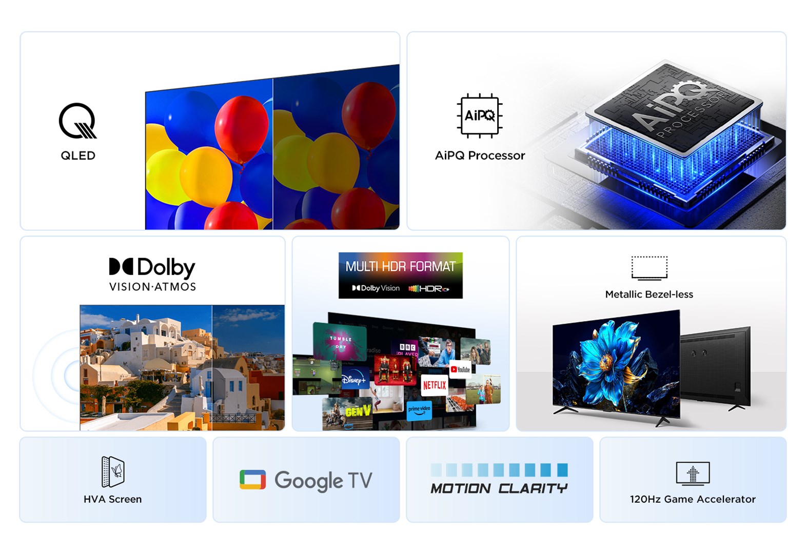 TCL P7K 43P7K TV 109.2 cm (43") 4K Ultra HD Smart TV Wi-Fi Metallic 430 cd/m² – TCL