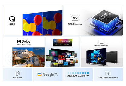 TCL P7K 43P7K TV 109.2 cm (43") 4K Ultra HD Smart TV Wi-Fi Metallic 430 cd/m² – TCL