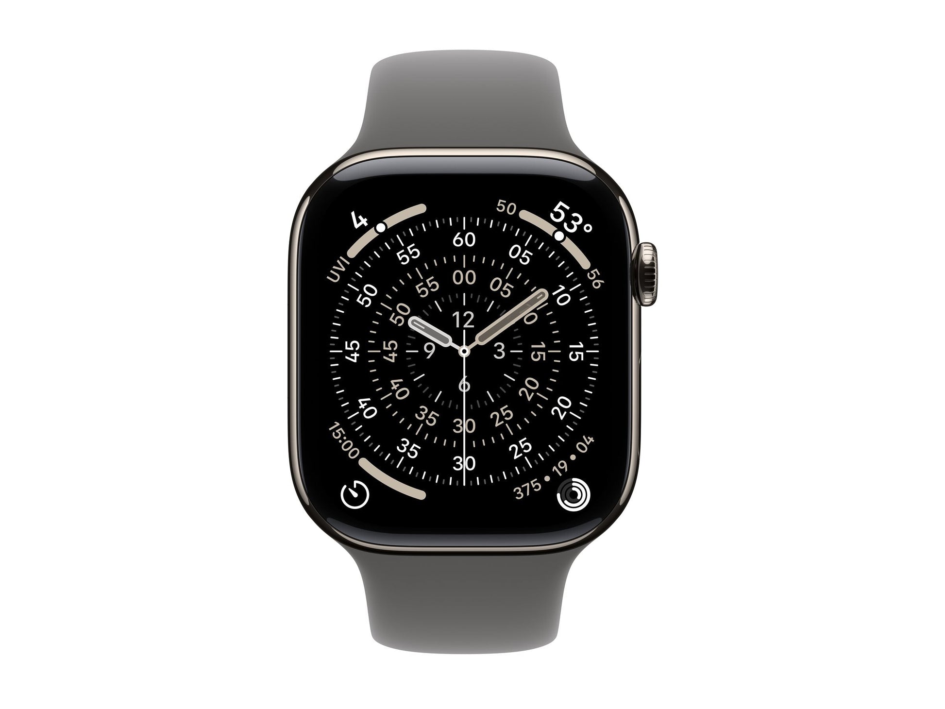 Apple Watch Series 11 46mm 5G Naturel Titanium (Grå Gummiband M/L) – Apple