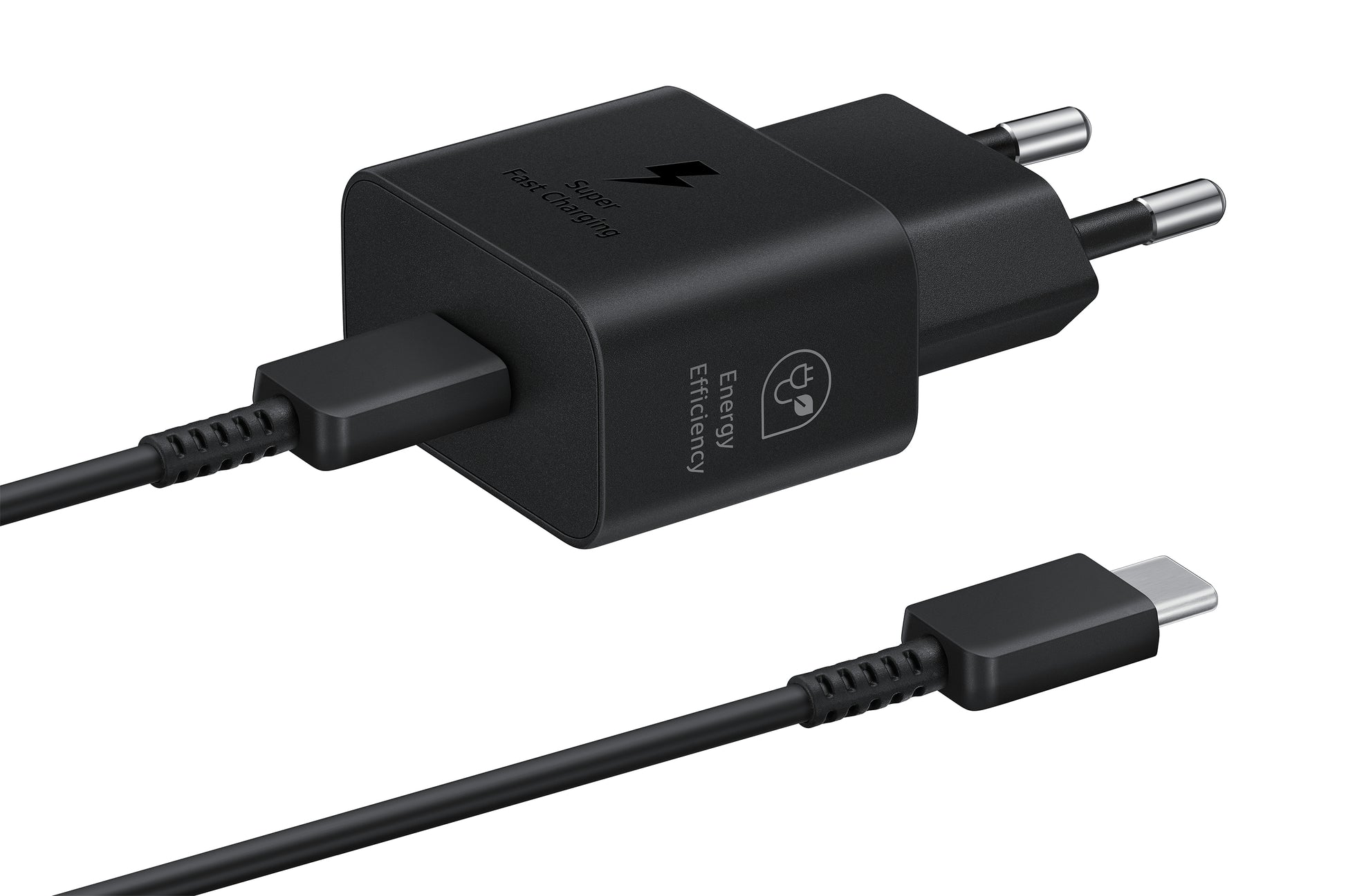 Samsung USB-C Snabbladdare 25W T2510 + USB-C Kabel Svart – Samsung